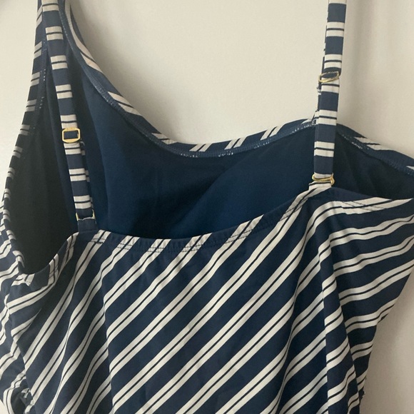Bleu Rod Beattie Navy and White Striped One-Piece Swimsuit - Picture 5 of 8